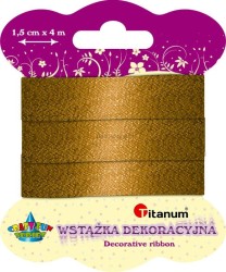 Wstążka Titanum Craft-Fun Series złota 15 mm 4 m (344537)