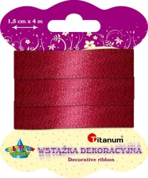 Wstążka Titanum Craft-Fun Series czerwona 15 mm 4 m (344539)