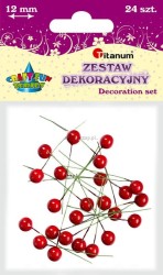 Ozdoba na piku Titanum Craft-Fun Series kulka czerwona (16088D)