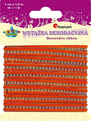 Wstążka Titanum Craft-Fun Series pomarańczowa 10 mm 1,5 m (TH153024)