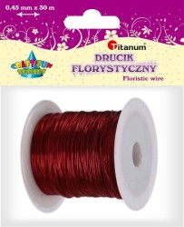 Drucik florystyczny Titanum Craft-Fun Series 0,45mm x 30m czerwony (PJ499)