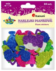 Naklejki piankowe Titanum Craft-Fun Series brokatowe Pojazdy