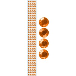 Taśma ozdobna Titanum Craft-Fun Series samoprzylepna z kryształkami pomarańczowa 1 m (TZ022-1)