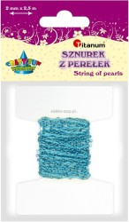 Koraliki kreatywne Titanum Craft-Fun Series na sznurku niebieskie (16199D)