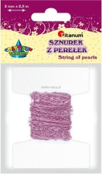 Koraliki kreatywne Titanum Craft-Fun Series na sznurku różowe (16199D)