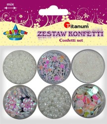 Zestaw dekoracyjny Titanum Craft-Fun Series konfetti, cekiny, koraliki (339367)