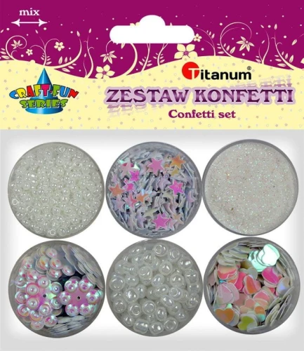 Zestaw dekoracyjny Titanum Craft-Fun Series konfetti, cekiny, koraliki (339367)