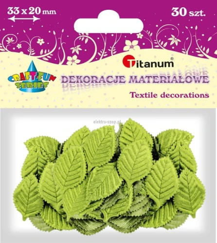 Listki materiałowe Titanum Craft-Fun Series zielone