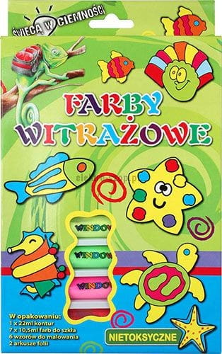 Farba do malowania na szkle Titanum 10,5 ml 7 kol. (4037)