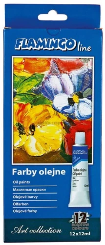 Farba olejna Flamingo Line kolor: mix 12 ml 12 kol.