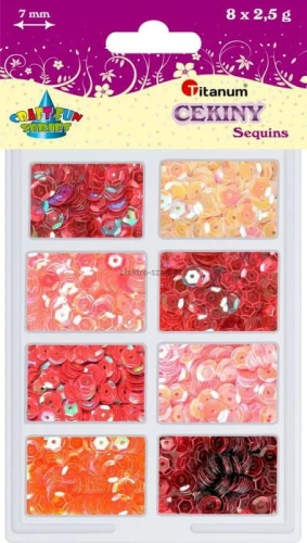 Cekiny Titanum Craft-Fun Series 8 kolorów mix 2,5 g (3G8P 160164)