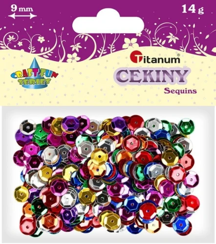 Cekiny Titanum Craft-Fun Series okrągłe kolorowe 14 g (CO041)