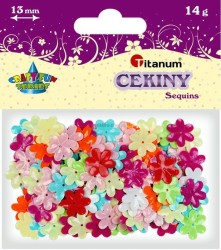 Cekiny Titanum Craft-Fun Series kwiatki kolorowe 14 g (CK061)