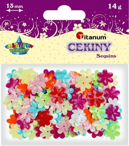 Cekiny Titanum Craft-Fun Series kwiatki kolorowe 14 g (CK061)