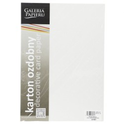 Papier ozdobny (wizytówkowy) Galeria Papieru chic diamentowa biel A4 - biały 220 g (204501)