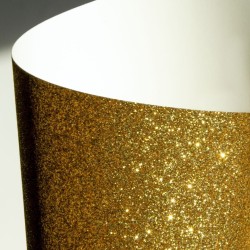 Papier ozdobny (wizytówkowy) Galeria Papieru brokatowy złoty A4 - złoty 210 g (208106)