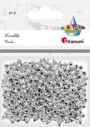 Koraliki kreatywne Titanum Craft-Fun Series srebrne (XBL02)