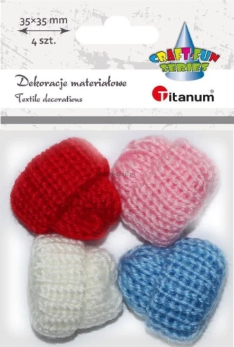 Ozdoba materiałowa Titanum Craft-Fun Series czapeczki włóczkowe (172284)