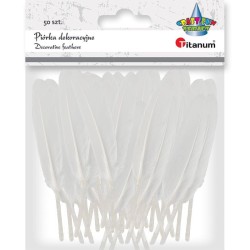 Piórka Titanum Craft-Fun Series białe 50 szt (lotki)