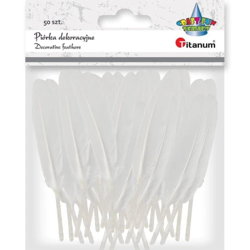 Piórka Titanum Craft-Fun Series białe 50 szt (lotki)