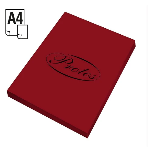 Papier kolorowy Protos A4 - bordowy 170 g