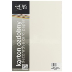 Papier ozdobny (wizytówkowy) Galeria Papieru gładki kremowy A4 - kremowy 200 g (202830)