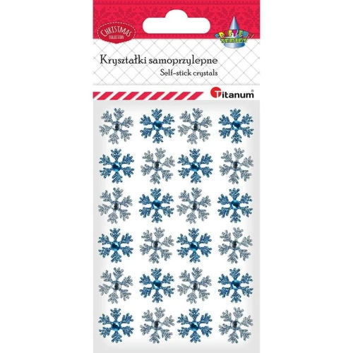 Kryształki Titanum Craft-Fun Series płatki śniegu 24 szt mix (18SQ-018)