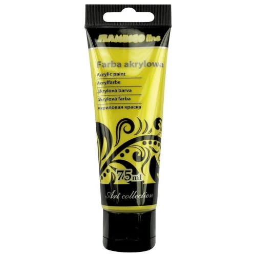 Farba akrylowa Flamingo Line perłowy kolor: żółty 75 ml (115)