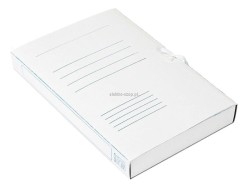 Teczka kartonowa wiązana Bigo box40 A4 kolor: biały 400 g (0067)
