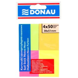 Notes samoprzylepny Donau mix neonowy 200k 38 mm x 51 mm