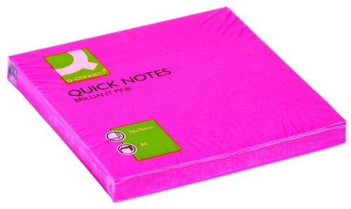Notes samoprzylepny Q-Connect różowe 80k 76 mm x 76 mm (KF10516)