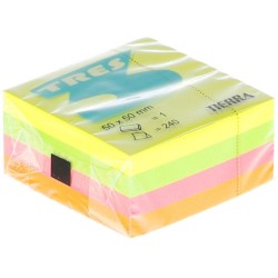 Notes samoprzylepny Tres NEON mix intensywny 240k 50 mm x 50 mm (KOSN5050)