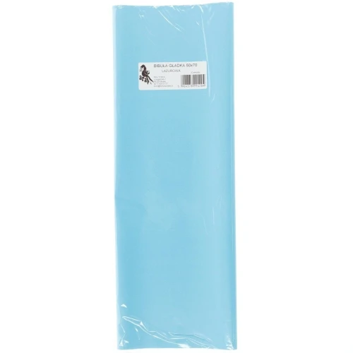 Bibuła gładka lazurowa gładka lazurowa 700 mm x 500 mm (20)