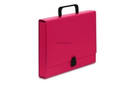 Teczka z szerokim grzbietem na zatrzask VauPe classic 1 A4 kolor: różowy (304/11)