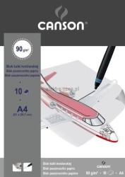 Kalka kreślarska Canson A4 - bezbarwny 90 g 210 mm x 297 mm (200005504)
