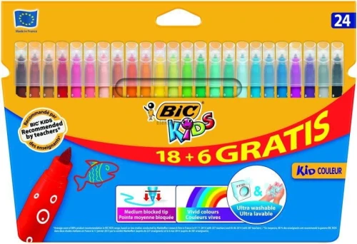 Flamaster Bic Kids Kid Couleur 18+6 24 kol. (841803)