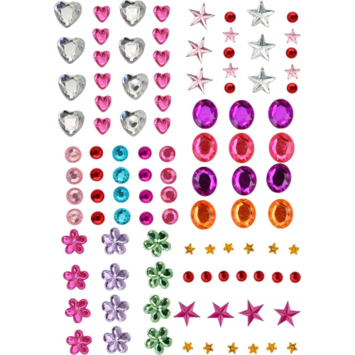 Kryształki Titanum Craft-Fun Series samoprzylepne 99 szt mix (EB109)