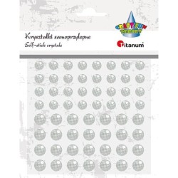Kryształki Titanum Craft-Fun Series samoprzylepne 50 szt białe (DIY1801A)