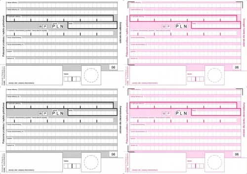 Druk offsetowy Michalczyk i Prokop Polecenie przelewu/wpłata gotówkowa 4-odc A4 100k. (F-112-2)