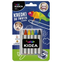 Farba do malowania twarzy Kidea 6 kol. (KDT6KA)