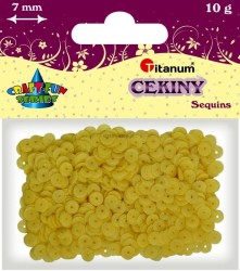 Cekiny Titanum Craft-Fun Series Okrągłe matowe kremowe