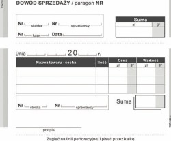 Druk offsetowy Michalczyk i Prokop dowód sprzedaży A6 80k. (261-5)
