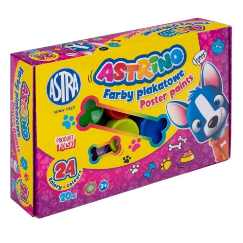 Farby plakatowe Astra kolor: mix 20 ml 24 kol. (303221005)