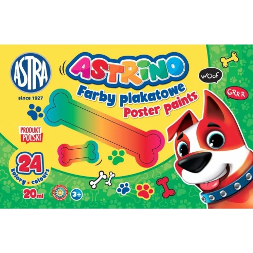 Farby plakatowe Astra kolor: mix 20 ml 24 kol. (303221005)