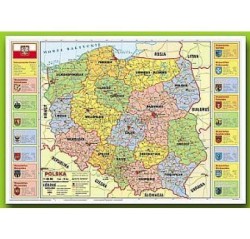 Podkład na biurko Derform Polska mapa - mix 340 mm x 500 mm (POPA)