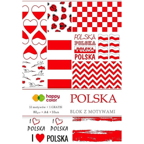 Zeszyt papierów kolorowych Happy Color A4 80g 10k (HA 3808 2030-PL)