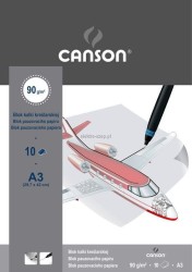 Kalka kreślarska Canson A3 - bezbarwny 90 g 297 mm x 420 mm (200005505)