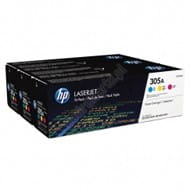 Zestaw trzech tonerów HP 305A do LJ Pro 300 color M375/475 | 3 x 2 600 str. |CMY