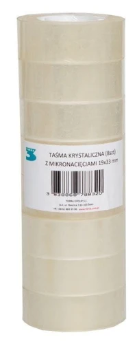 Taśma biurowa Tres KRYSTALICZNA 19 mm 33 m (TASSL1933)