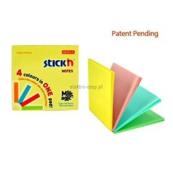 Notes samoprzylepny Stick'n Magic Pads pastel mix 100k 76 mm x 76 mm (21574)